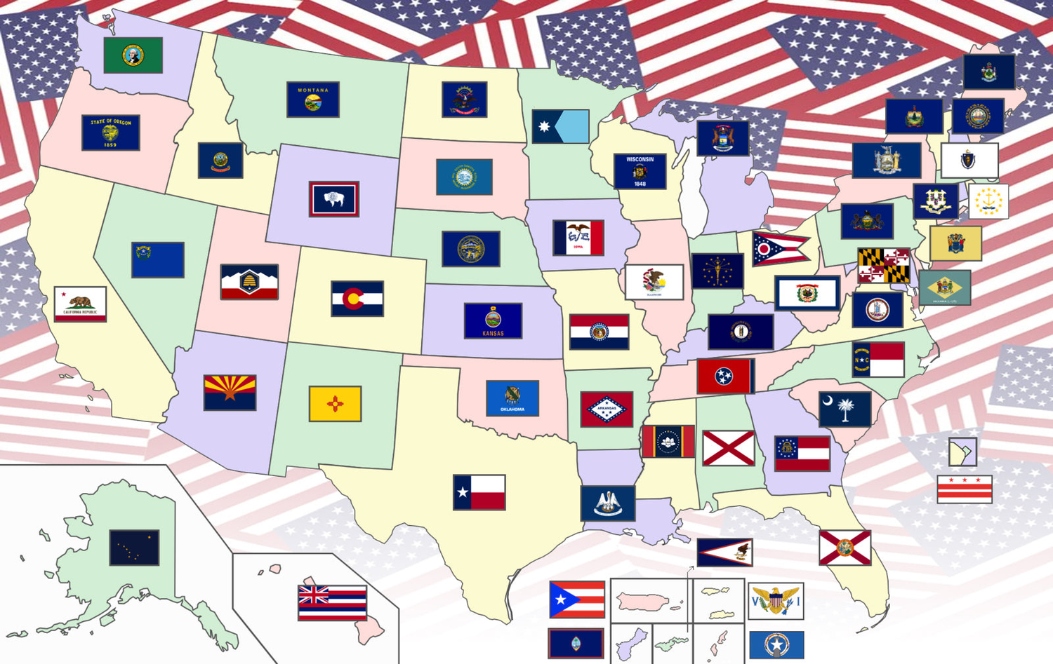 US State/City Flags