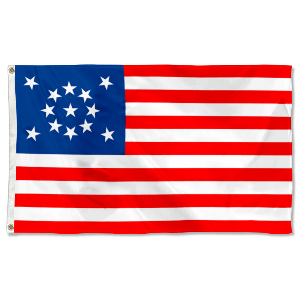 Fyon 13-Star American Centennial Flag, circa 1876 Banner Indoor and outdoor banner