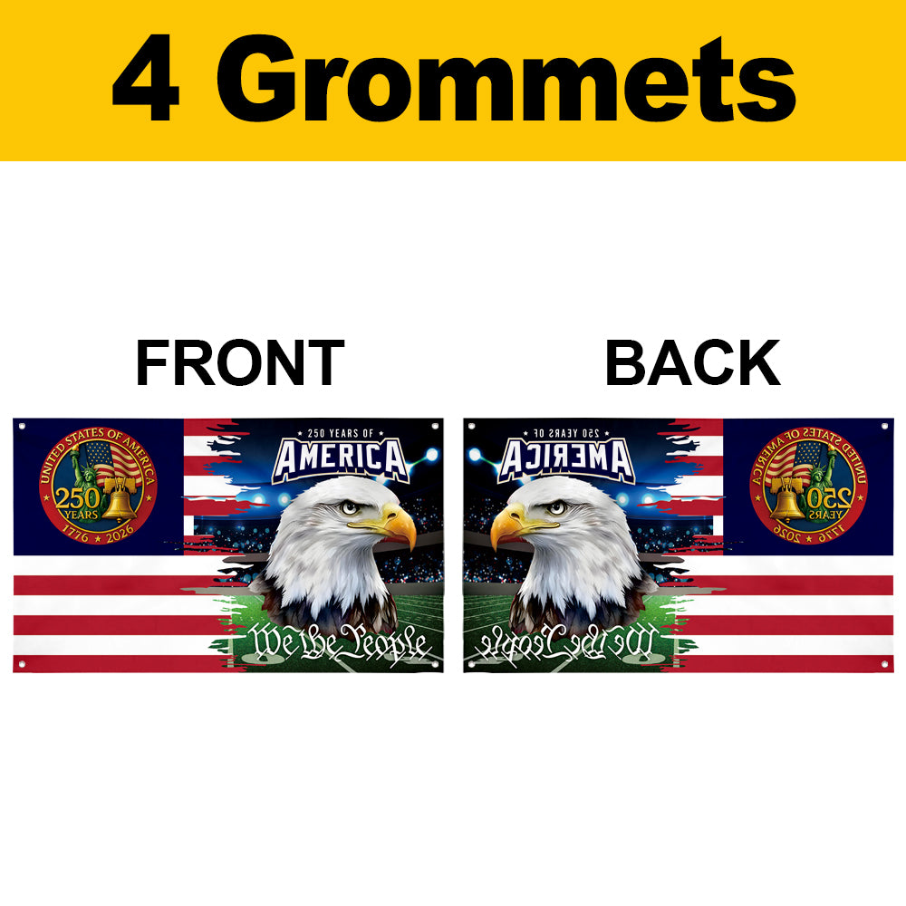 Fyon 250 Years of American Flag We the People Banner