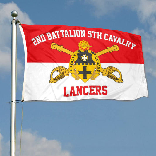 Fyon 2nd Battalion 5th Cavalry Flag Lancers Banner Indoor and outdoor banner