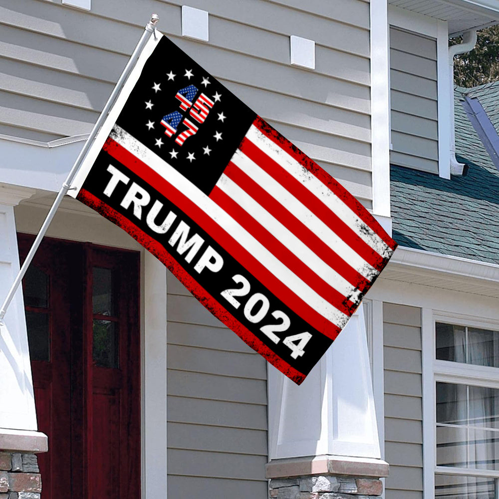 Fyon 45th and 47th Trump 2024 Flag Indoor and Outdoor Banner