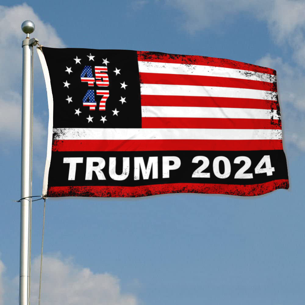 Fyon 45th and 47th Trump 2024 Flag Indoor and Outdoor Banner