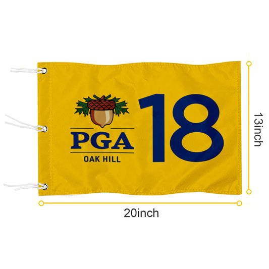 Fyon PGA 18 Championship Standard Golf Pin Flag Banner Grommet Yellow