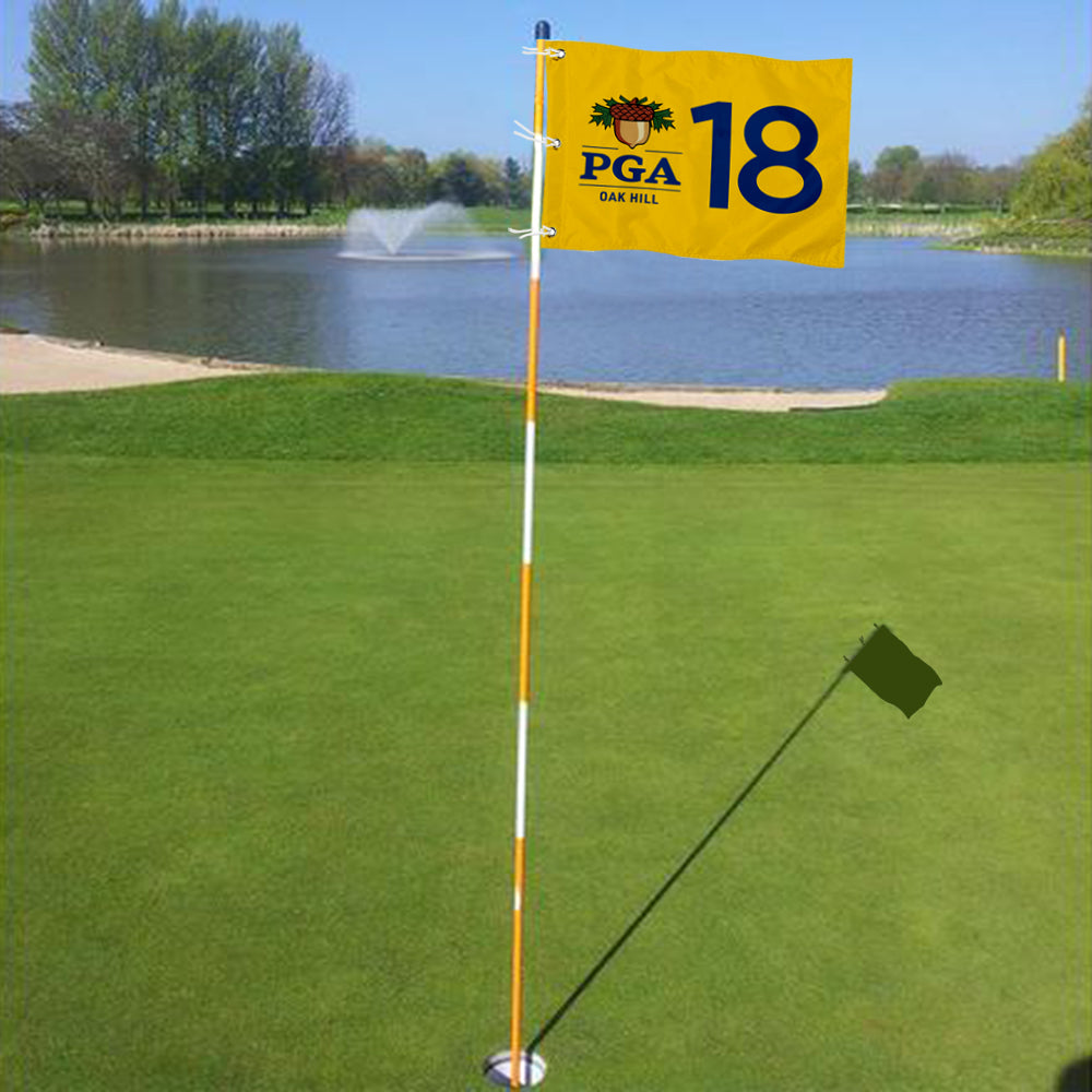 Fyon PGA 18 Championship Standard Golf Pin Flag Banner Grommet Yellow