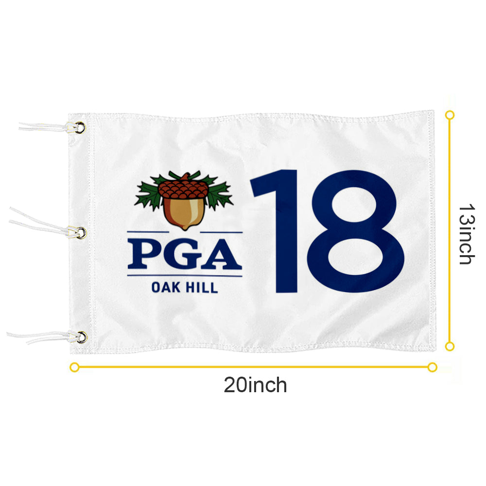 Fyon PGA 18 Championship Standard Golf Pin Flag Banner Grommet White