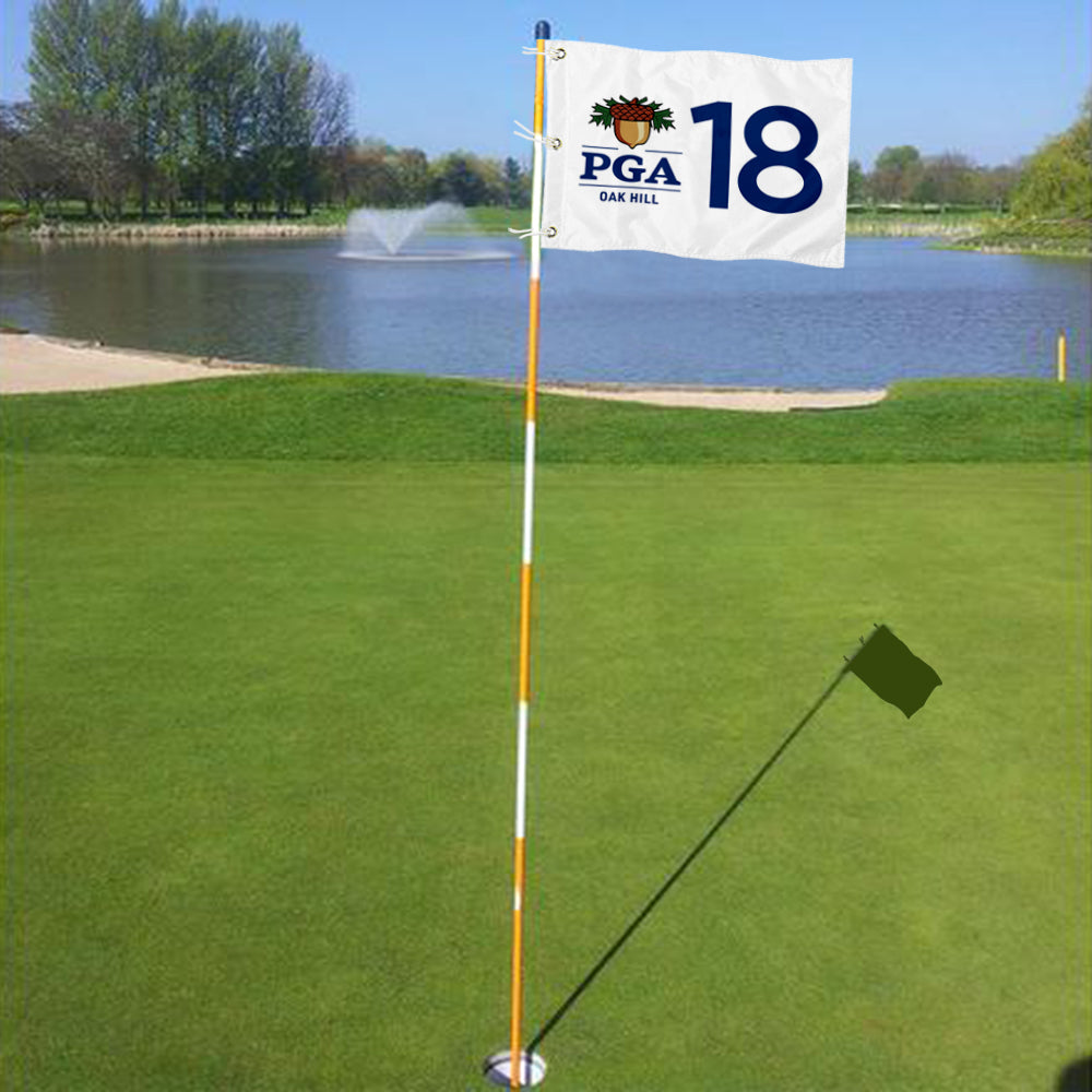 Fyon PGA 18 Championship Standard Golf Pin Flag Banner Grommet White