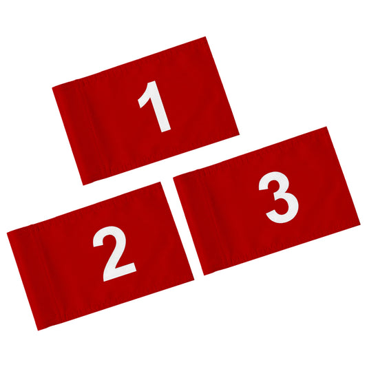 Fyon 3PC Standard Golf Flag Double Side Number Golf Pin Flag Banner