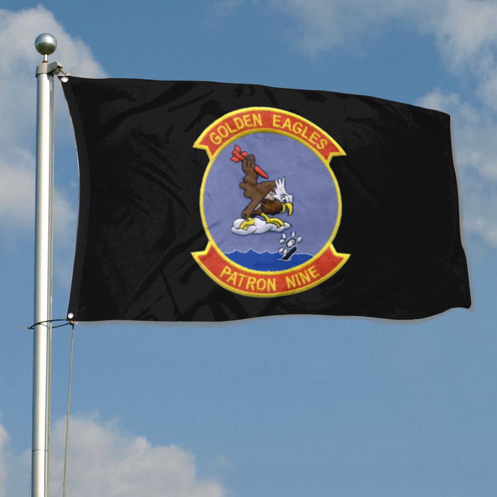 Fyon Double-sided PATROL SQUADRON 9 (VP-9) Deployments & History Flag Banner