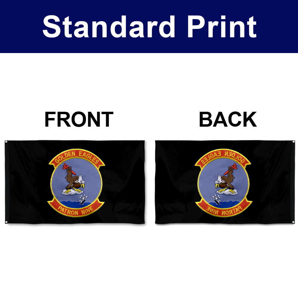 Fyon Double-sided PATROL SQUADRON 9 (VP-9) Deployments & History Flag Banner