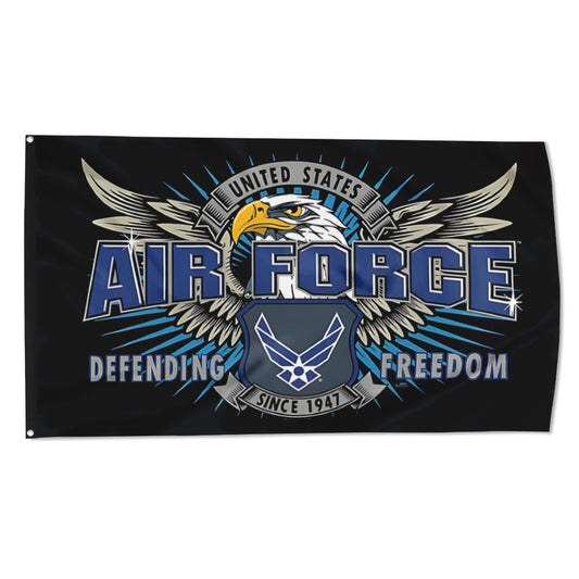 Fyon Air Force Defender Black Flag Indoor and outdoor banner
