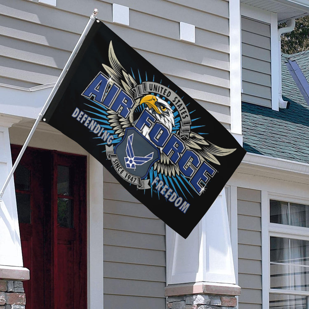 Fyon Air Force Defender Black Flag Indoor and outdoor banner