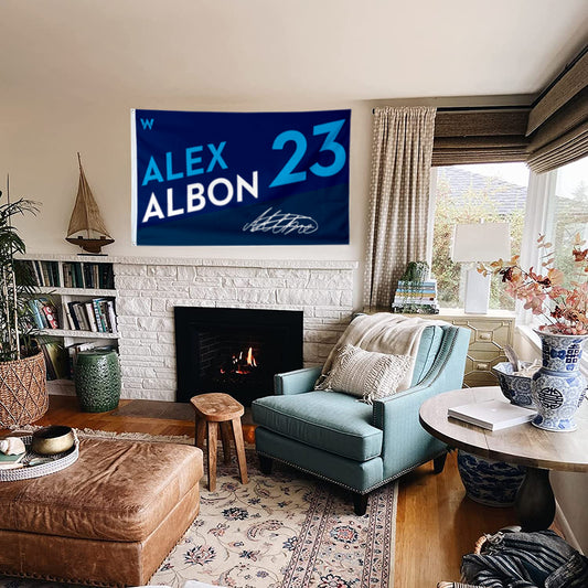 Fyon Alexander Albon 23# Williams Racing Flag Banner