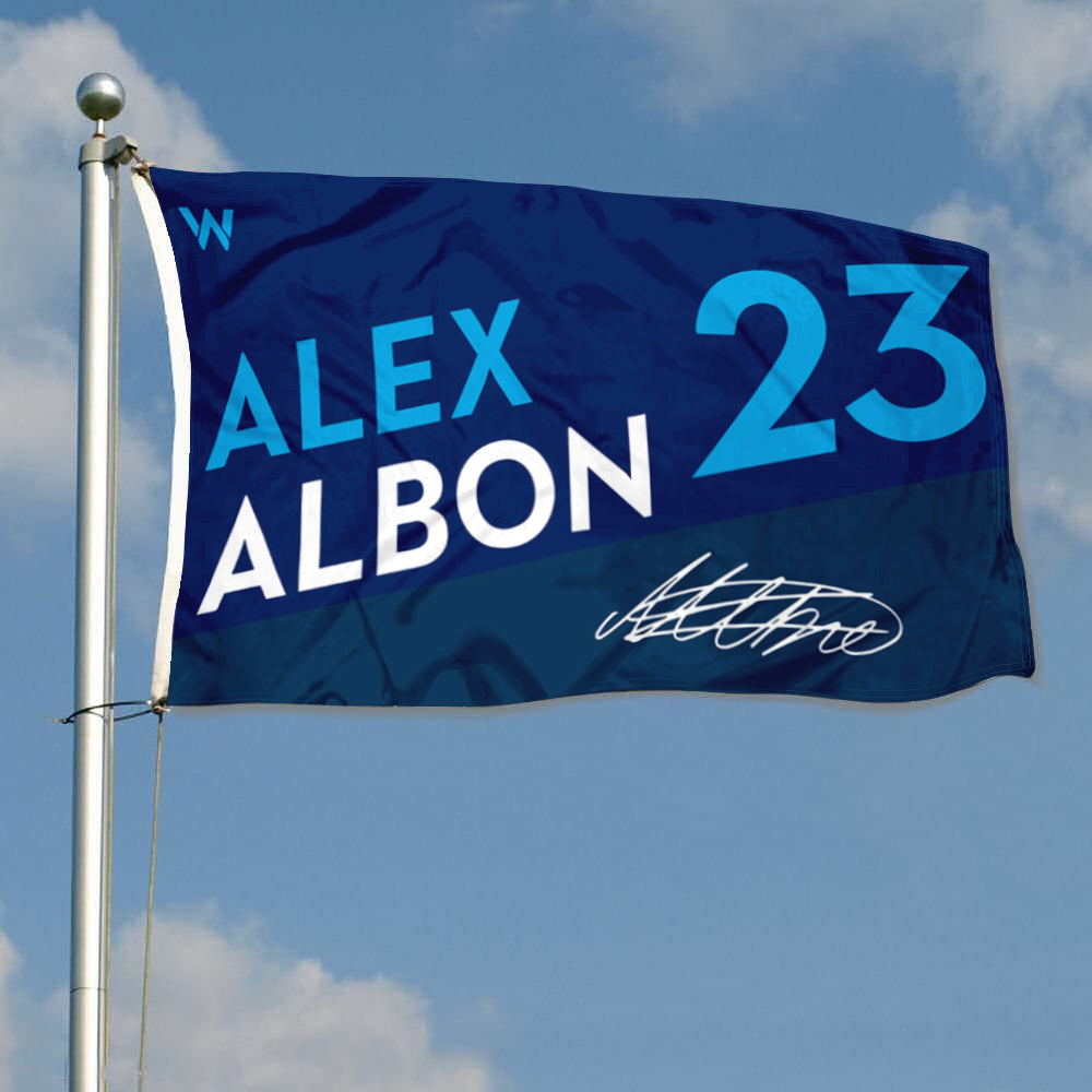 Fyon Alexander Albon 23# Williams Racing Flag Banner