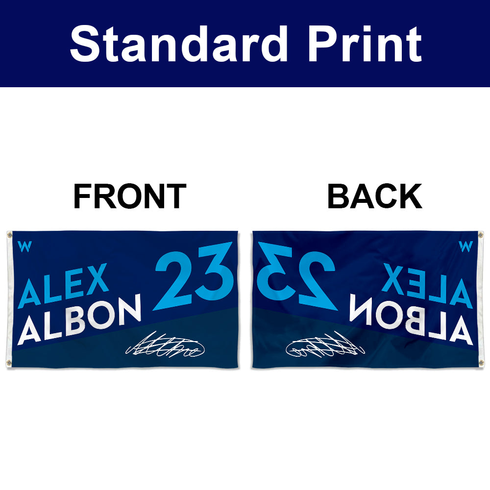 Fyon Alexander Albon 23# Williams Racing Flag Banner