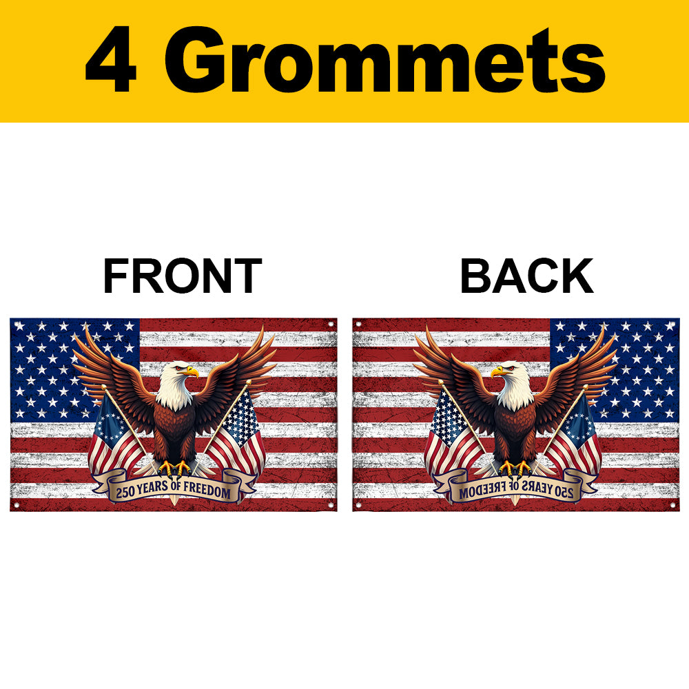 Fyon US America 250th 1776-2026 Flag Eagle Banner