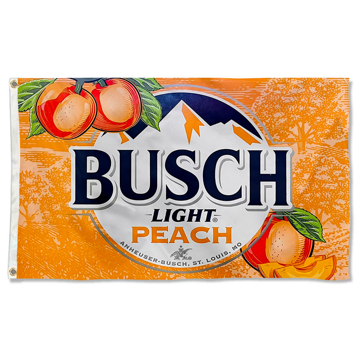 Fyon Busch Light peach Flag Banner