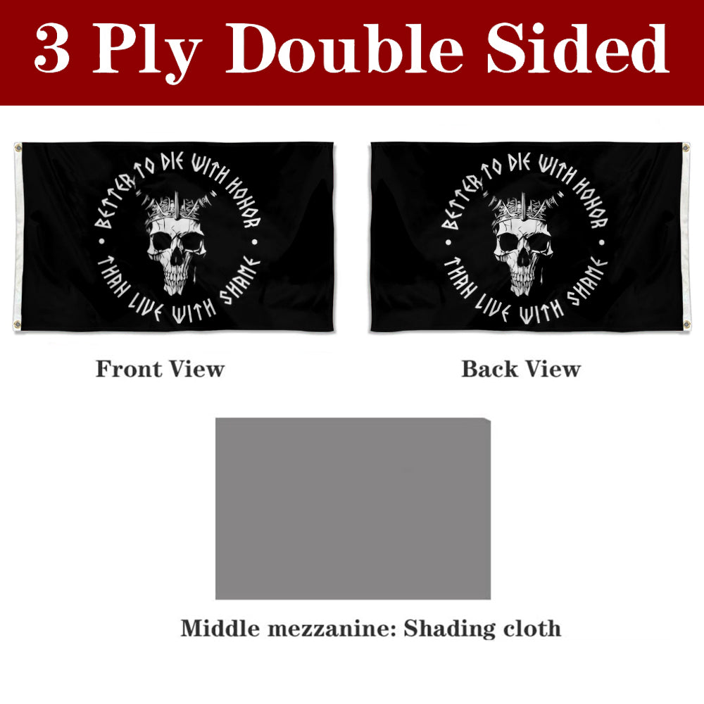 Fyon Double-sided Better to Die with Honor Flag Banner