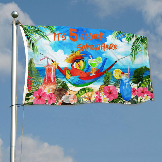 Fyon Bufftt It's 5 o'Clock Somewhere Flag Banner
