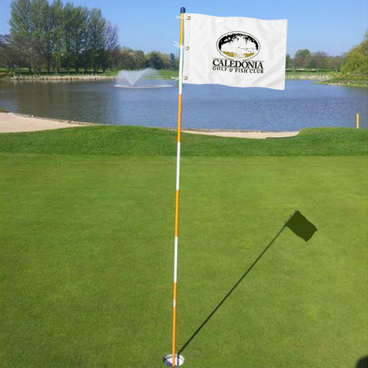 Fyon Caledonia Golf & Fish Club Course Logo Embroidered Glof Flag Banner Grommets