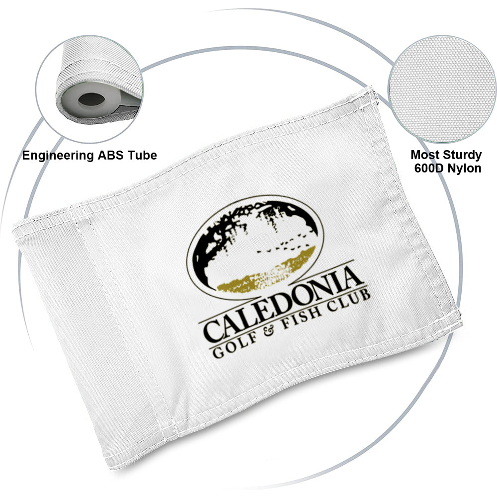 Fyon Caledonia Golf & Fish Club Course Logo Embroidered Glof Flag Banner