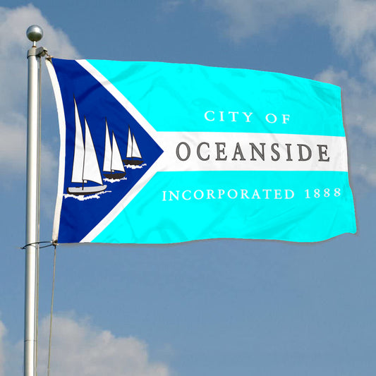 Fyon Oceanside, California Flag  Banner