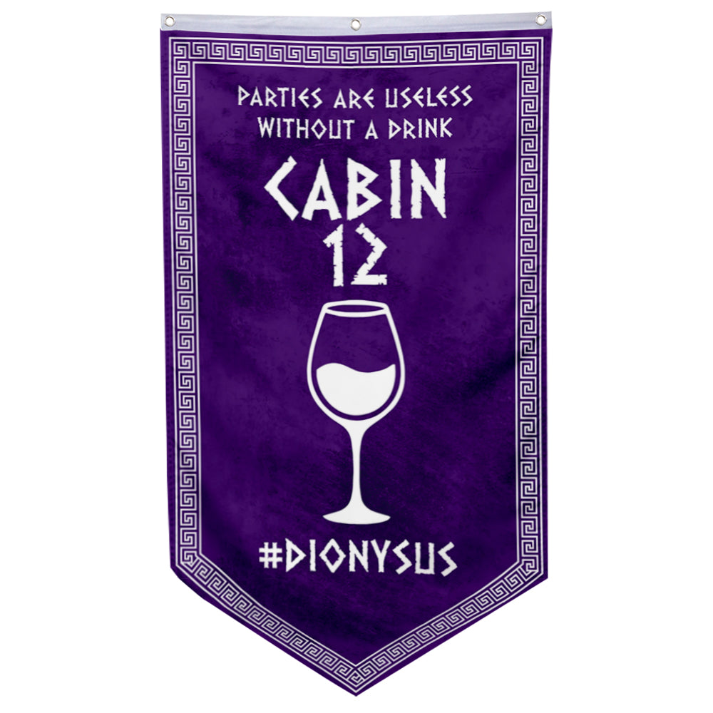 Camp Half Blood Cabins Pennant Flag Cabin 12 Dionysus Banner
