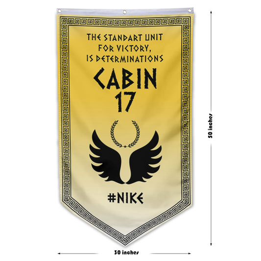 Camp Half Blood Cabins Pennant Flag Cabin 17 Nike Banner