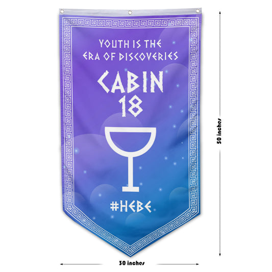 Camp Half Blood Cabins Pennant Flag Cabin 18 Hebe Banner
