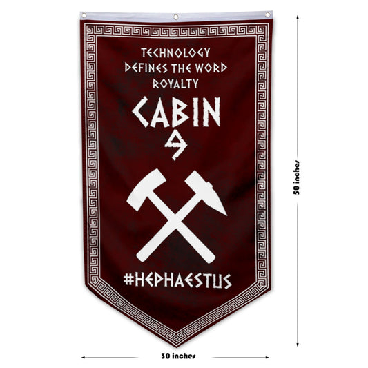 Camp Half Blood Cabins Pennant Flag Cabin 9 Hephaestus Banner
