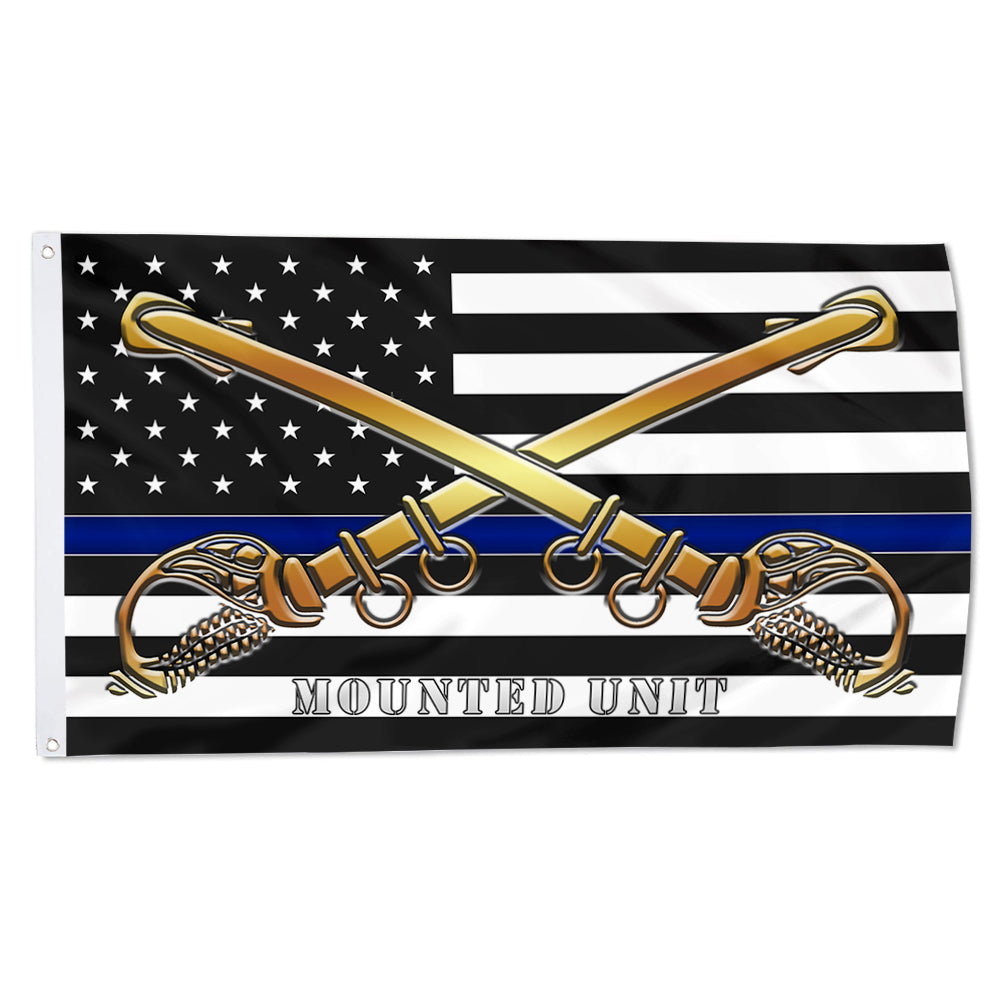 Fyon Police Mounted Unit Flag Indoor and outdoor banner