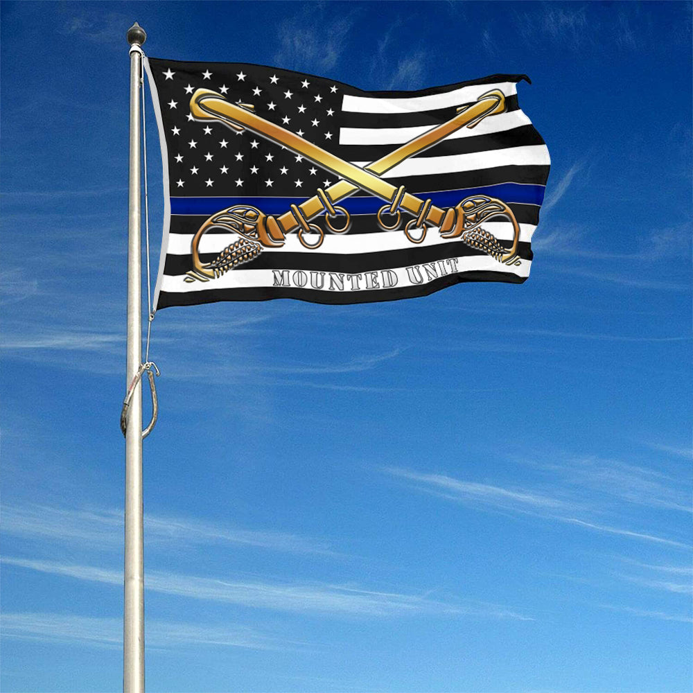 Fyon Police Mounted Unit Flag Indoor and outdoor banner
