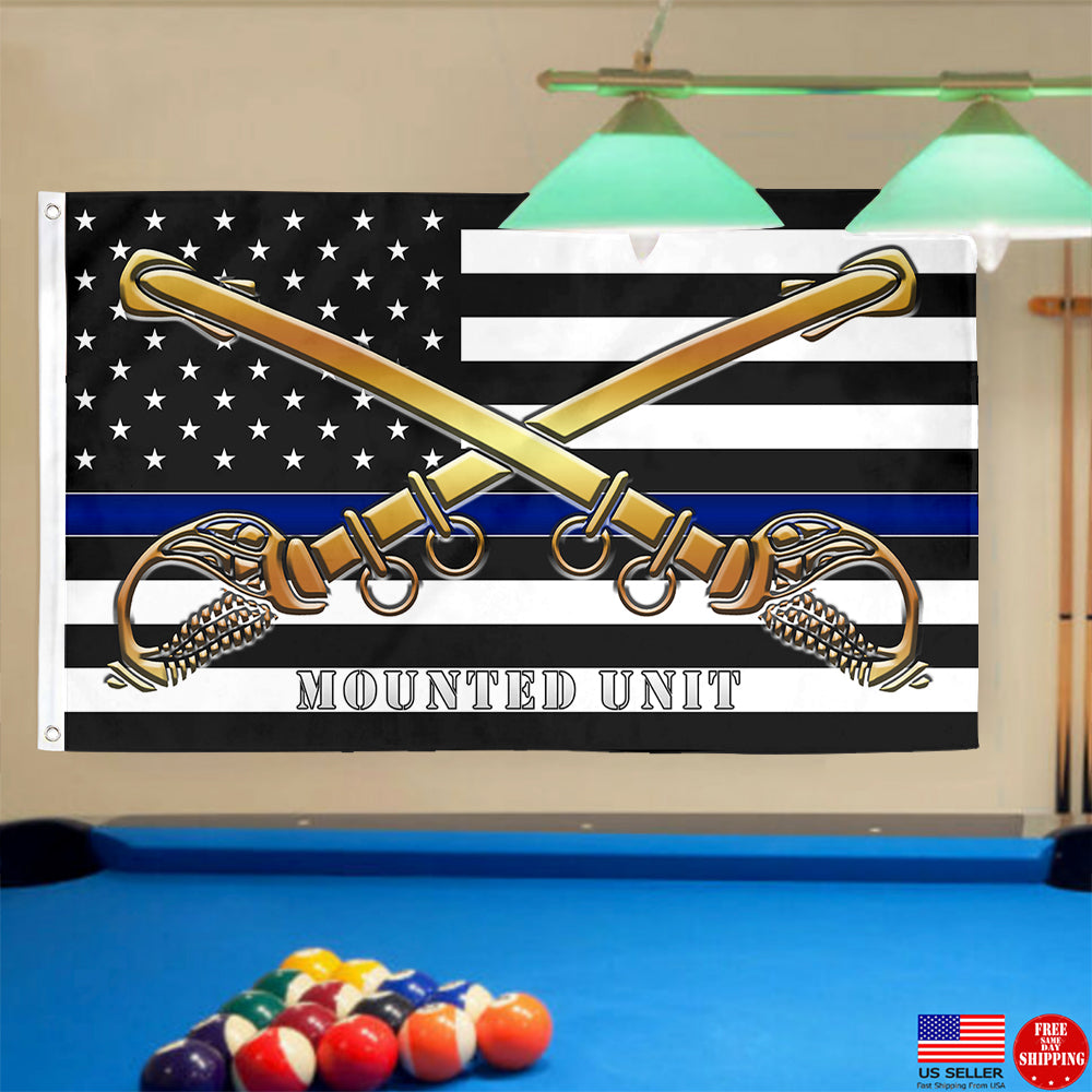 Fyon Police Mounted Unit Flag Indoor and outdoor banner