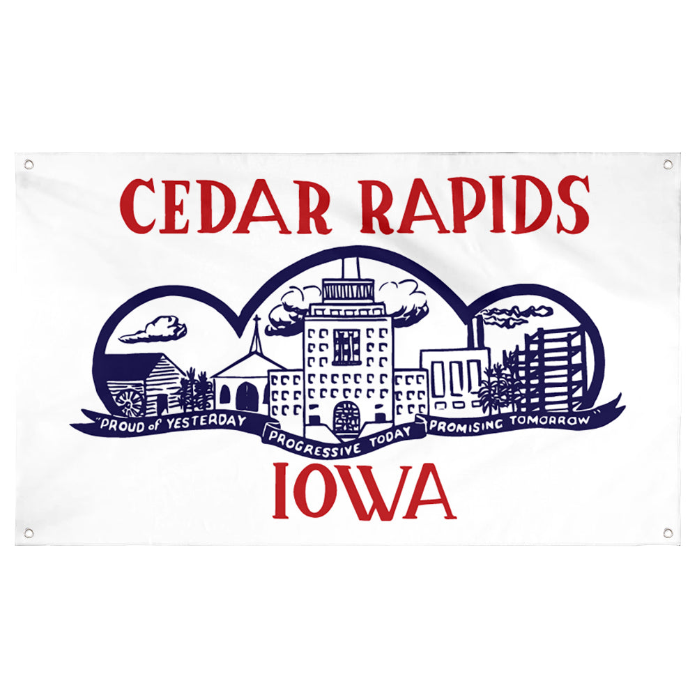 Fyon Cedar Rapids 1962-2021, Iowa Flag Banner