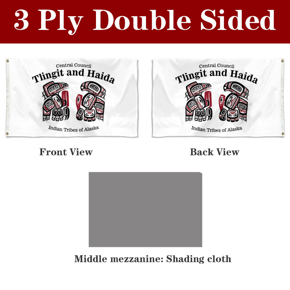 Fyon Central Council of the Tlingit and Haida Indian Tribes Flag Banner