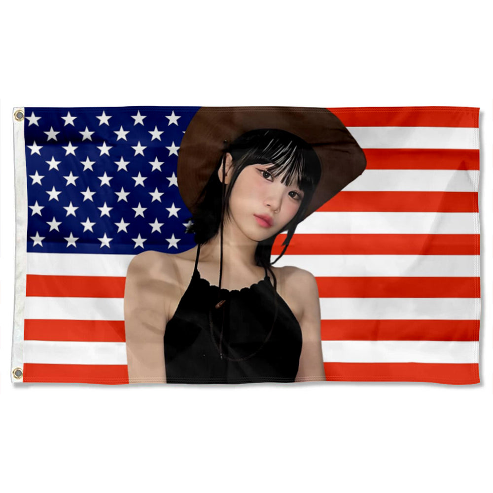Fyon Chae won American Flag Indoor and outdoor banner
