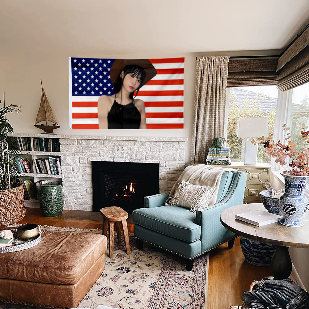 Fyon Chae won American Flag Indoor and outdoor banner
