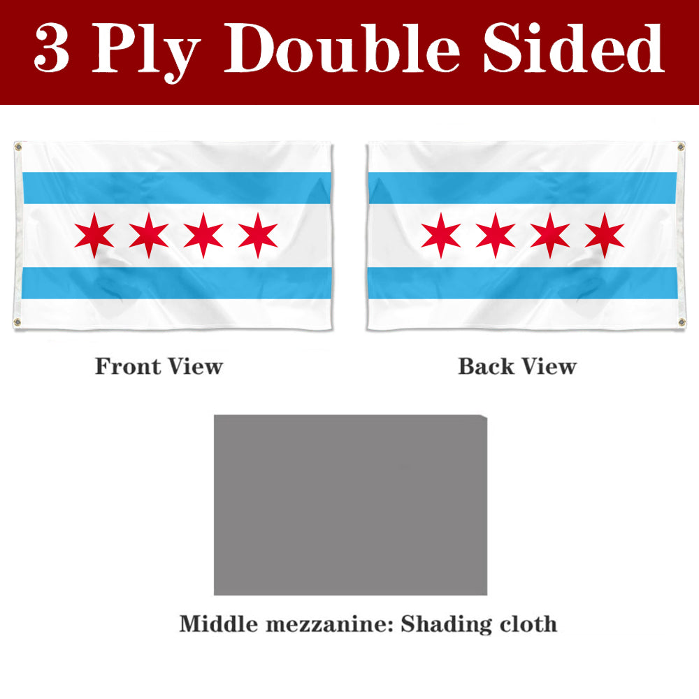 Fyon Chicago, Illinois Flag Banner