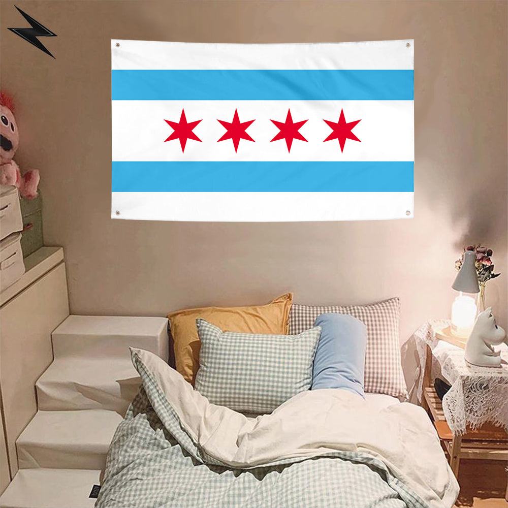 Fyon Chicago, Illinois Flag Banner
