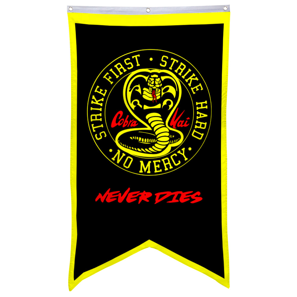 Fyon Cobra Kai Strike First Hard No Mercy Flag Banner 30x50inch