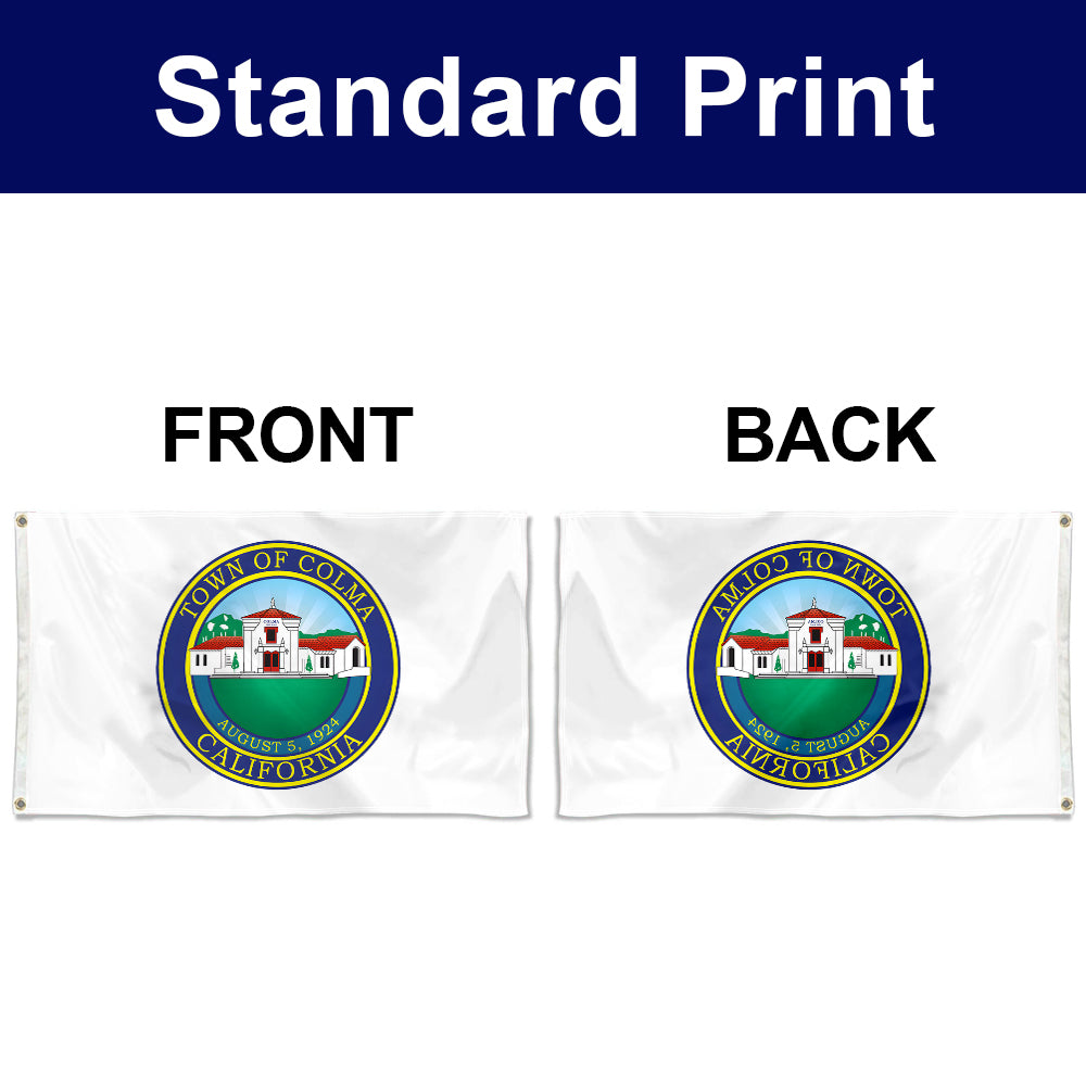 Fyon Double-sided Colma, California Flag Banner