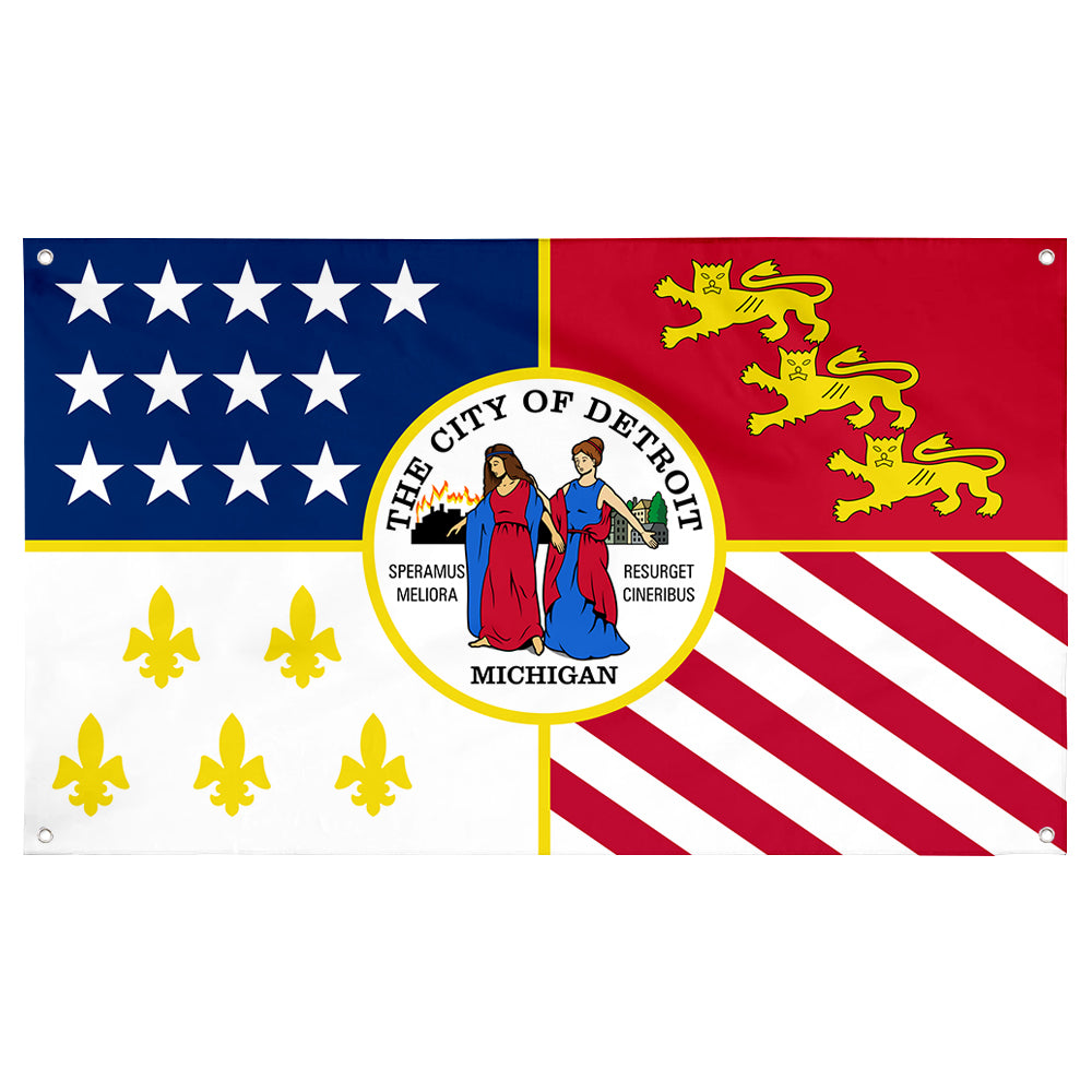 Fyon Detroit, Michigan Flag Banner