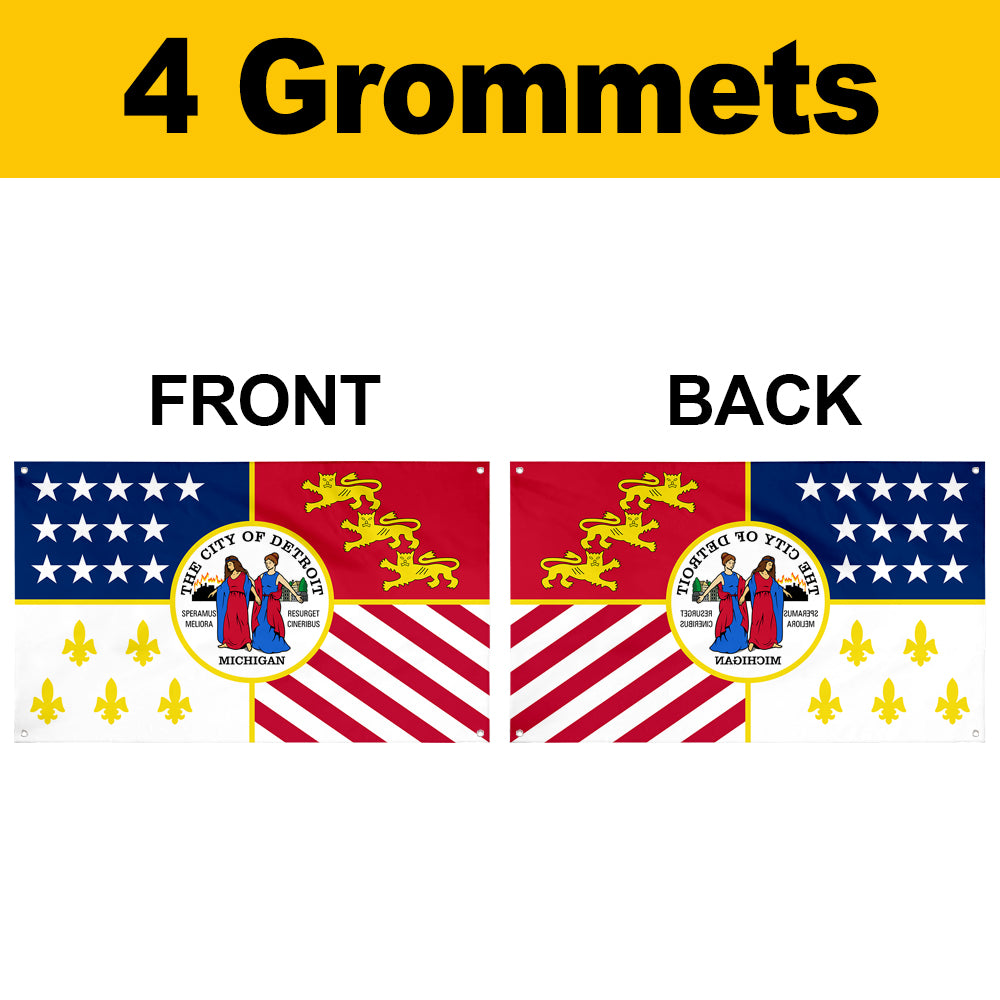 Fyon Detroit, Michigan Flag Banner