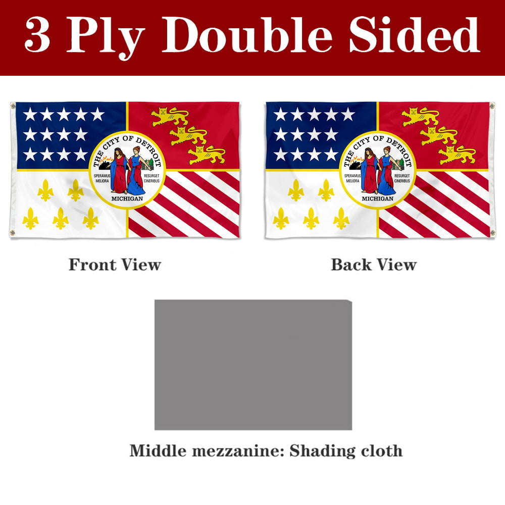 Fyon Detroit, Michigan Flag Banner