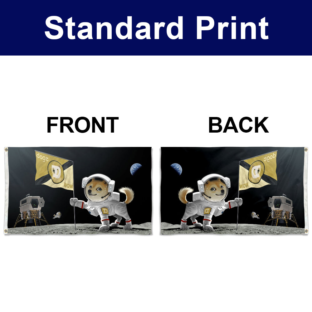 Fyon Double-sided Dogecoin Flag Doge WOW Banner