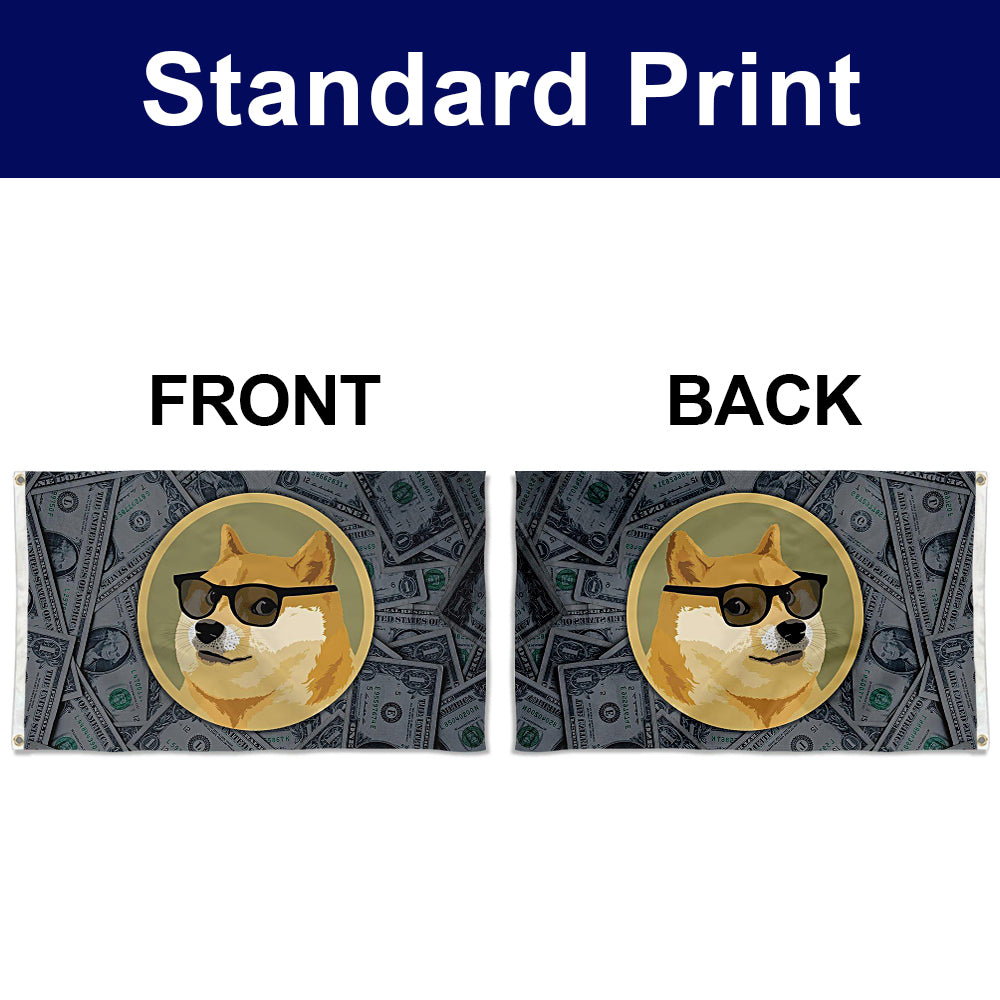 Fyon Double-sided Dogecoin Flag Sunglasses Banner