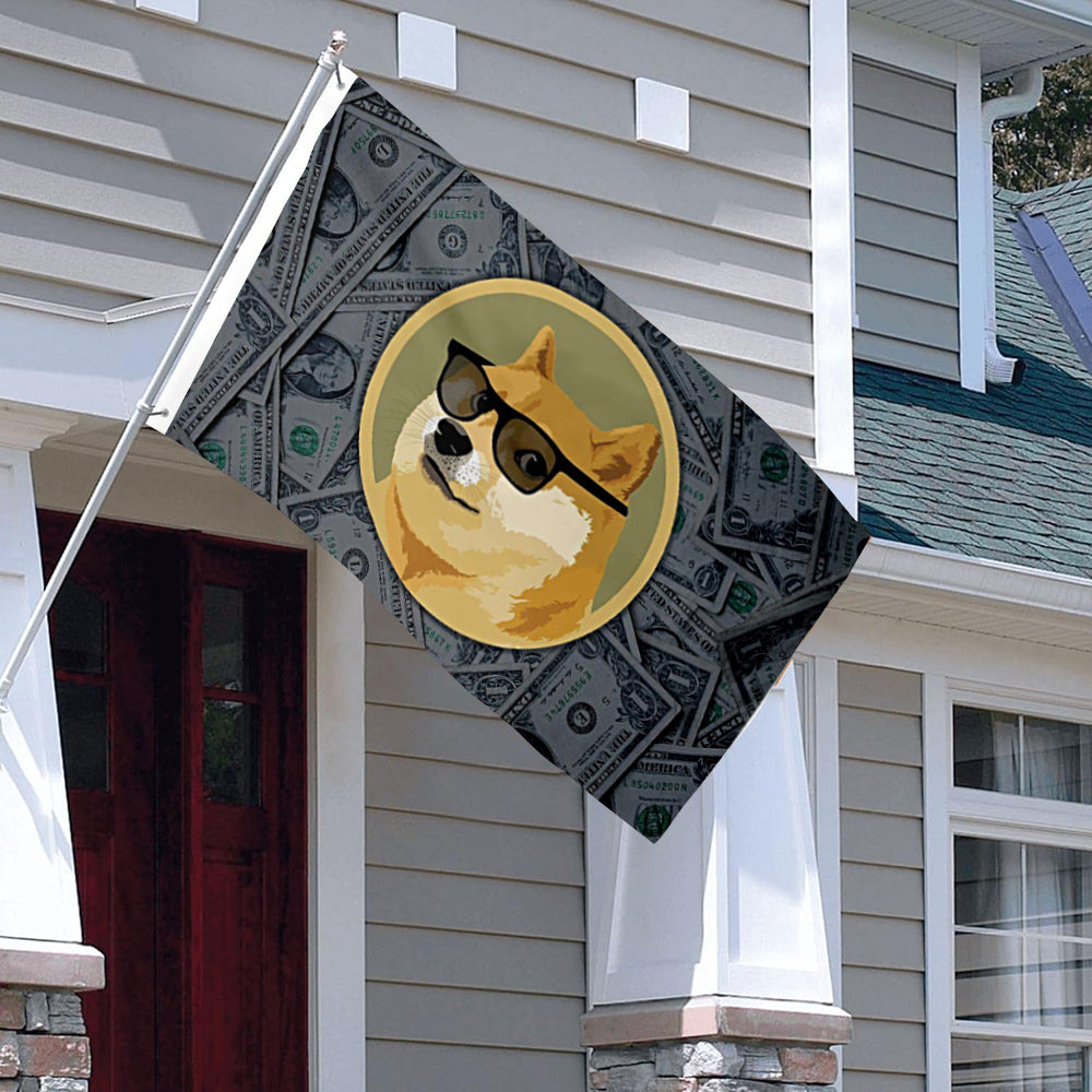 Fyon Double-sided Dogecoin Flag Sunglasses Banner