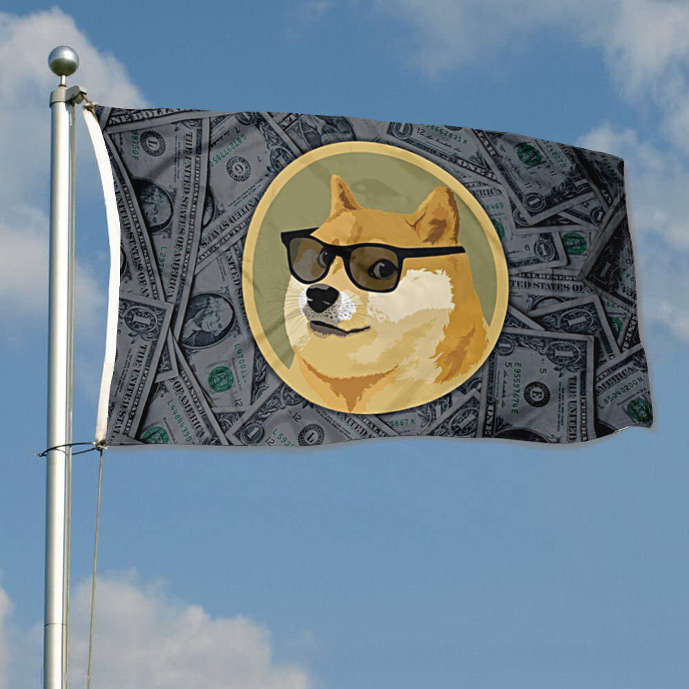 Fyon Double-sided Dogecoin Flag Sunglasses Banner