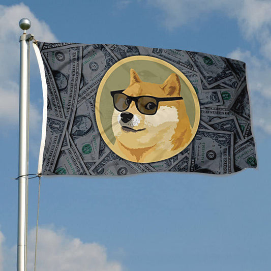 Fyon Double-sided Dogecoin Flag Sunglasses Banner