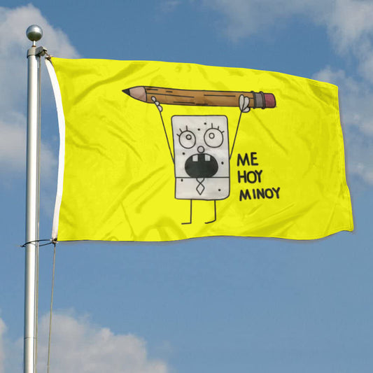 Fyon Doodlebob Me Hoy Minoy Funny Flag Banner