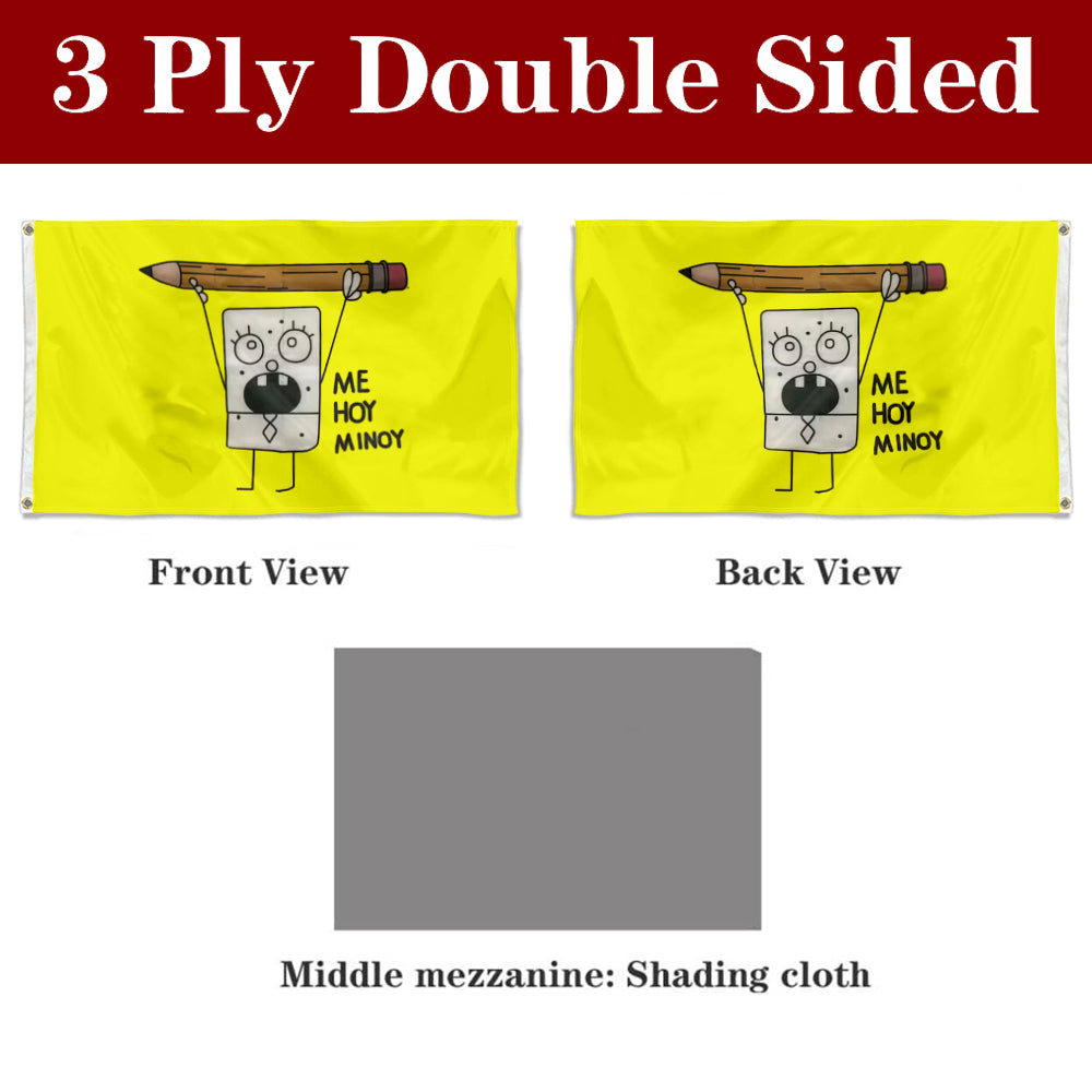 Fyon Doodlebob Me Hoy Minoy Funny Flag Banner